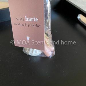 Cadeauzakje kandelaar - van harte