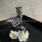 kandelaar recht glas smokey
