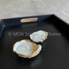 oester gouden rand met kaars