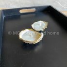 oester gouden rand met kaars