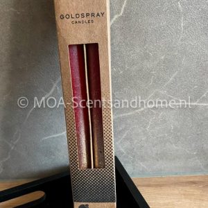 Kaarsen, goud of groen (2 stuks)