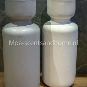 Vaas aardewerk wit, grijs