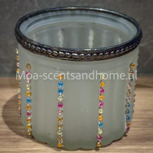 Waxinelichtje houder met glitters