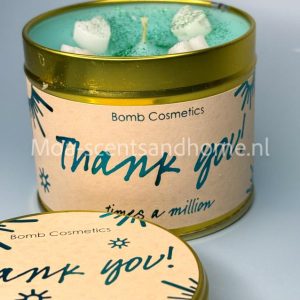 BC Geurkaars in blik "Thank you"