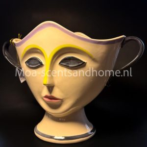 vaas aardewerk schaal gezicht