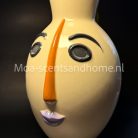 vaas aardewerk schaal gezicht