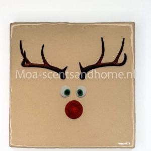 Tegeltje "Rendier, Rudolf"
